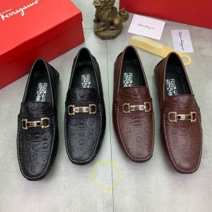 Giày tây nam hàng hiệu Salvatore Ferragamo da xịn màu đỏ đô - Ảnh 9