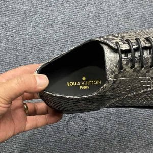 Giày nam cao cấp Louis Vuitton da rắn màu ánh bạc - Hình ảnh 7