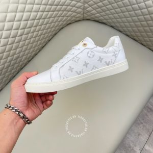 Giày thể thao nam cao cấp LV Sneakers màu trắng phối họa tiết - Ảnh 6