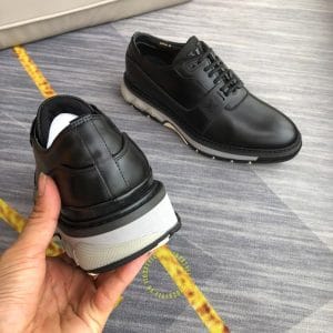 Giày thể thao nam cao cấp Louis Vuitton da trơn màu đen - Hình ảnh 4