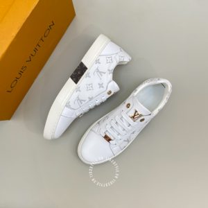 Giày thể thao nam cao cấp LV Sneakers màu trắng phối họa tiết - Ảnh 2