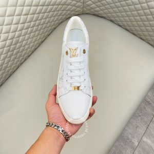 Giày thể thao nam cao cấp LV Sneakers màu trắng phối họa tiết - Ảnh 4