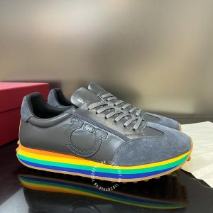 Giày Salvatore Ferragamo thể thao màu ghi hàng hiệu cao cấp - Ảnh 2