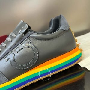 Giày Salvatore Ferragamo thể thao màu ghi hàng hiệu cao cấp - Ảnh 6