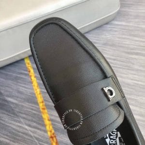 Giày nam cao cấp hàng hiệu Salvatore Ferragamo da bò màu đen - Ảnh 7