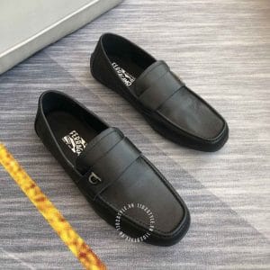 Giày nam cao cấp hàng hiệu Salvatore Ferragamo da bò màu đen - Ảnh 2