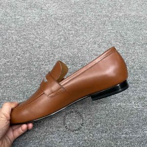 Giày nam hàng hiệu Loafer Louis Vuitton da trơn màu nâu - Hình ảnh 7