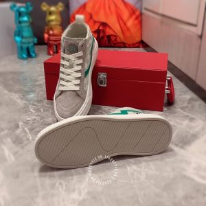 Giày thể thao nam hàng hiệu LV Sneakers màu ghi họa tiết caro - Ảnh 4