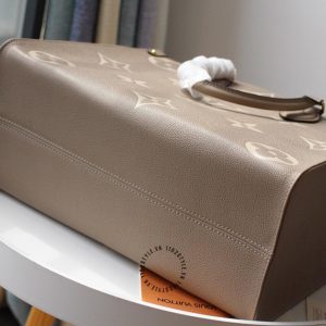 Túi LV Onthego Size to màu nâu sữa hàng hiệu cao cấp giá tốt - Hình ảnh 3