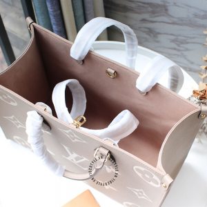 Túi LV Onthego Size to màu nâu sữa hàng hiệu cao cấp giá tốt - Hình ảnh 6