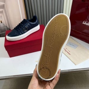 Giày Sneaker Salvatore Ferragamo nam màu xanh than logo cạnh - Hình ảnh 6