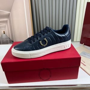 Giày Sneaker Salvatore Ferragamo nam màu xanh than logo cạnh - Hình ảnh 2