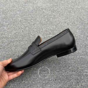 Giày lười Louis Vuitton màu đen trơn sang trọng bản like auth - Hình ảnh 7