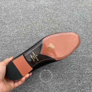 Giày lười Louis Vuitton màu đen trơn sang trọng bản like auth - Hình ảnh 9