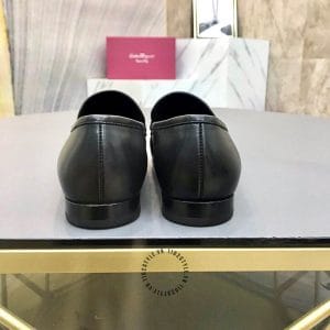 Giày Loafer Salvatore Ferragamo màu đen trơn logo bạc hàng hiệu - Hình ảnh 8
