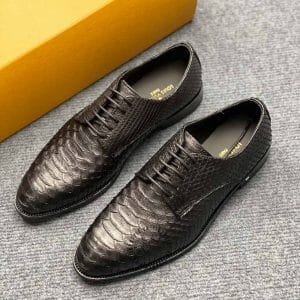 Giày nam hàng hiệu Louis Vuitton da rắn màu nâu - Ảnh 3