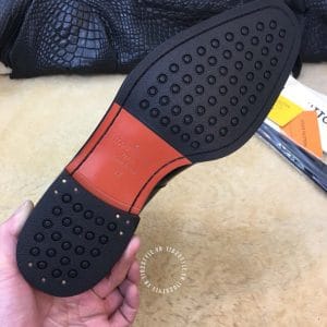 Giày Louis Vuitton cổ cao chelsea boot replica 1:1 màu đen bo chun - Ảnh 8