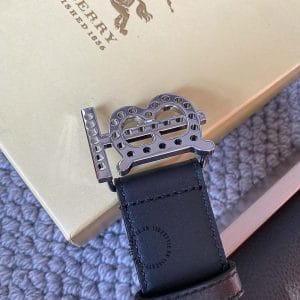 Thắt lưng nam Burberry da thật mặt khóa TB - Hình ảnh 4