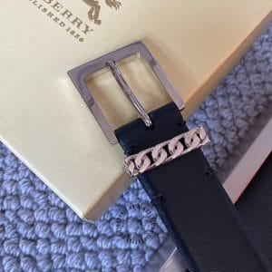 Thắt lưng nam hàng hiệu dây đen mặt khóa vàng hồng - Hình ảnh 4