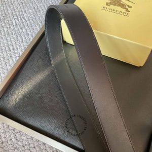 Thắt lưng nam Burberry da thật mặt khóa TB - Hình ảnh 7