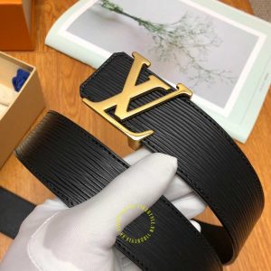 Thắt lưng Louis Vuitton nam mặt vàng dây da epi hàng hiệu - Ảnh 2