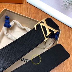 Thắt lưng Louis Vuitton nam mặt vàng dây da epi hàng hiệu - Ảnh 5