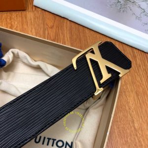 Thắt lưng Louis Vuitton nam mặt vàng dây da epi hàng hiệu - Ảnh 6