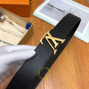 Thắt lưng Louis Vuitton nam mặt vàng dây da epi hàng hiệu - Ảnh 4