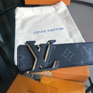 Thắt lưng Louis Vuitton nam dây đen phiên bản cao cấp - Hình ảnh 2