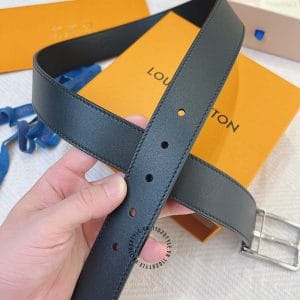 Thắt lưng Louis Vuitton Pont Neuf da thật màu đen logo rỗng - Hình ảnh 7