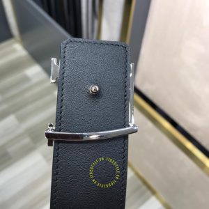 Thắt lưng Louis Vuitton nam mặt đen dây họa tiết nhiều màu - Ảnh 8