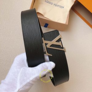 Thắt lưng Louis Vuitton da bò xịn mặt logo LV màu bạc cao cấp - Ảnh 3