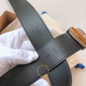 Thắt lưng Louis Vuitton da bò xịn mặt logo LV màu bạc cao cấp - Ảnh 8