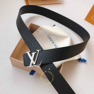 Thắt lưng Louis Vuitton da bò xịn mặt logo LV màu bạc cao cấp - Ảnh 6