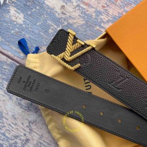 Thắt lưng LV nam mặt màu vàng hàng hiệu giá tốt - Ảnh 6