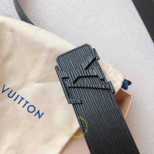 Thắt lưng Louis Vuitton nam mặt logo LV màu đen nhám giá tốt - Ảnh 6