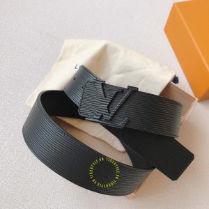 Thắt lưng Louis Vuitton nam mặt logo LV màu đen nhám giá tốt - Ảnh 2