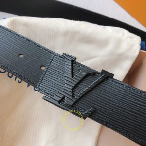 Thắt lưng Louis Vuitton nam mặt logo LV màu đen nhám giá tốt - Ảnh 5