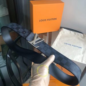 Thắt lưng LV nam mặt đen chì hàng hiệu cao cấp 1102 STYLE Luxury - Ảnh 6