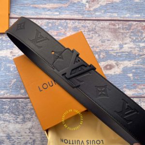 Thắt lưng Louis Vuitton nam họa tiết monogram màu đen nhám cao cấp - Ảnh 3