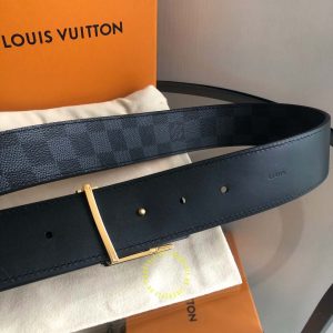 Thắt lưng LV nam mặt đen chì hàng hiệu cao cấp 1102 STYLE Luxury - Ảnh 7
