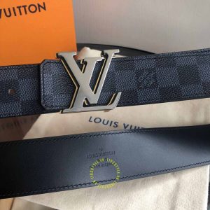 Thắt lưng LV nam mặt đen chì hàng hiệu cao cấp 1102 STYLE Luxury - Ảnh 5