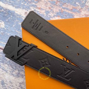 Thắt lưng Louis Vuitton nam họa tiết monogram màu đen nhám cao cấp - Ảnh 6