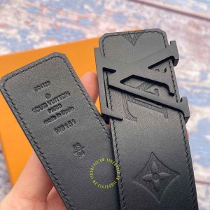 Thắt lưng Louis Vuitton nam họa tiết monogram màu đen nhám cao cấp - Ảnh 5