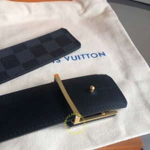 Thắt lưng LV nam mặt đen chì hàng hiệu cao cấp 1102 STYLE Luxury - Ảnh 8