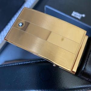 Thắt lưng Montblanc dây da mặt khóa trượt cao cấp - Hình ảnh 3