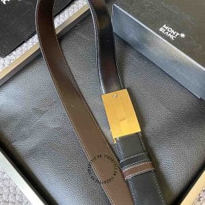 Thắt lưng Montblanc dây da mặt khóa trượt cao cấp - Hình ảnh 2