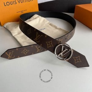 Thắt lưng Louis Vuitton nam màu nâu họa tiết monogram - Ảnh 3