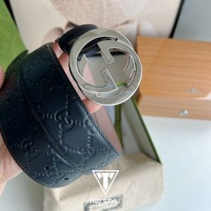 Thắt lưng nam Gucci mặt bạc họa tiết phối màu hot 2022 - Hình ảnh 6
