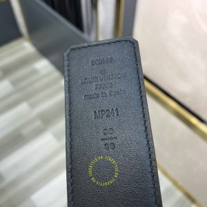 Thắt lưng nam LV mặt đen chì dây họa tiết Monogram hàng hiệu - Ảnh 9